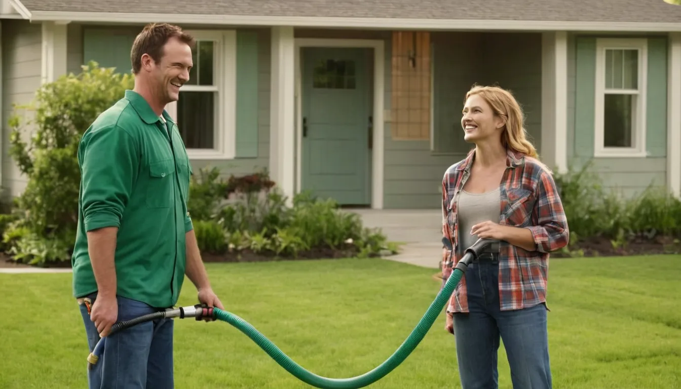 Septic provider's pumping truck parked beside a Cahokia Heights home while a homeowner talks with the technician
